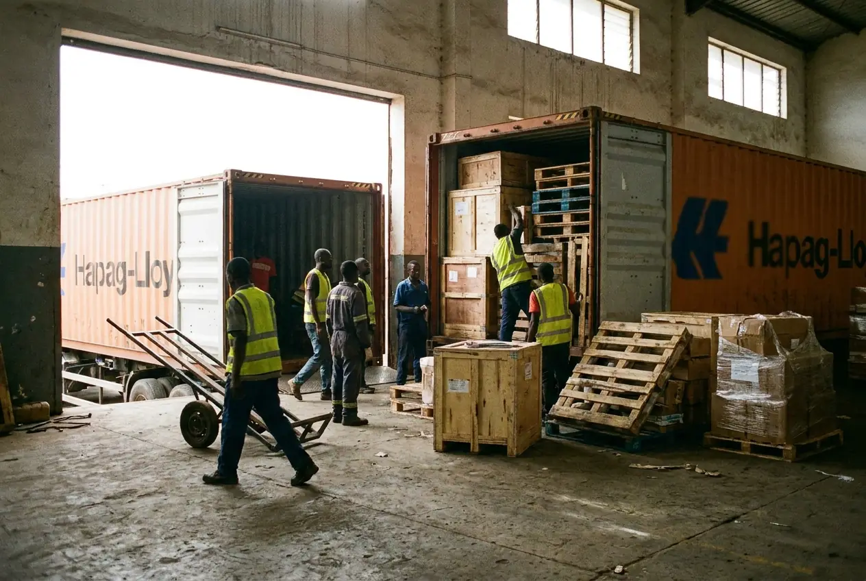 Consolidation LCL de marchandises en conteneur